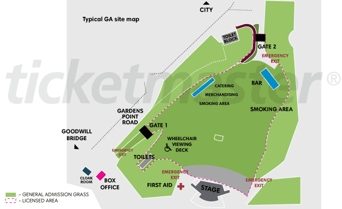 Venue seating chart for Billy Strings for reference only