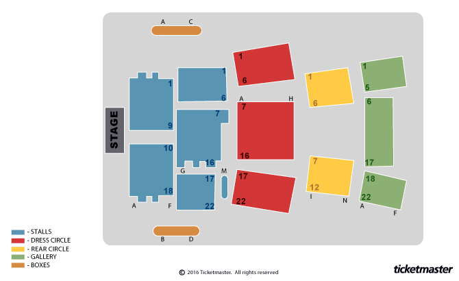 Venue seating chart for Rebecca Ferguson for reference only