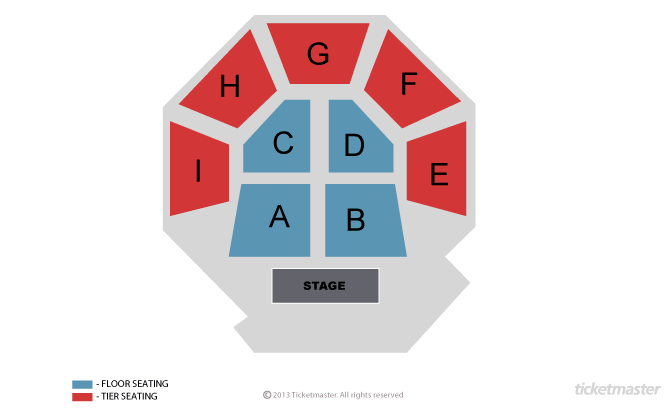 Venue seating chart for Alan Davies for reference only